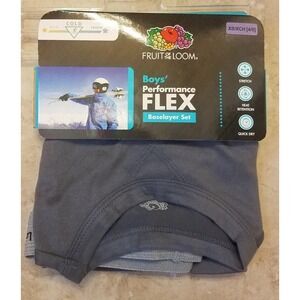 Fruit of the Loom Boys Performance Flex Baselayer Set 2pc Gray XS (4/5)